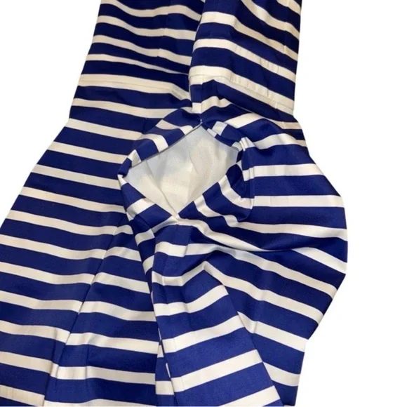 GAP Designed & Crafted Blue and White Striped Strapless Dress - Size 4 - Picture 4 of 6